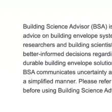 About Building Science Advisor