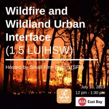 Wildfire and wildland urban interface event graphic